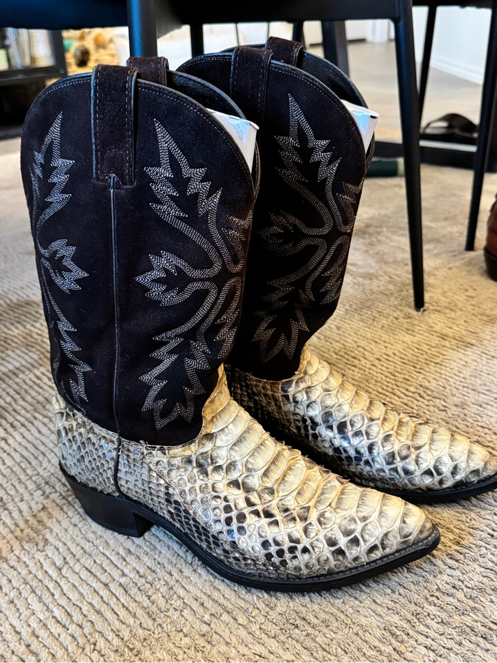 🤍 Vintage 1980s Wrangler Genuine Python Cowboy Boots 🤍